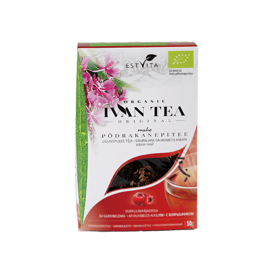 Ekologiška fermentuota Ivan-chai arbata su gudobele (granulėmis), 50g