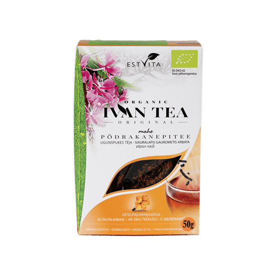 Ekologiška fermentuota Ivan-chai arbata su šaltalankiu (granulėmis), 50g