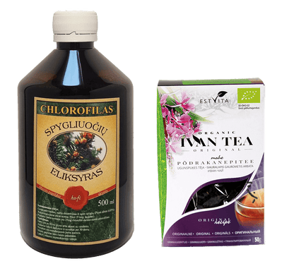 Chlorophyll "Elixir of conifers" and tea bundle