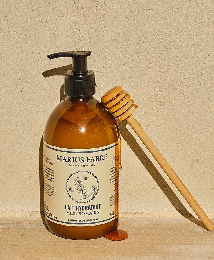 Marius Fabre drėkinamasis kūno pienelis Medus ir Rozmarinas, 500ml